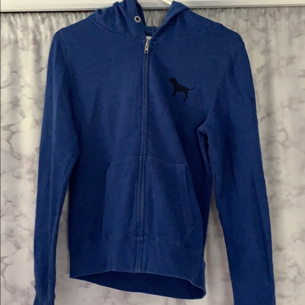 Blue PINK Zip Up Hoodie